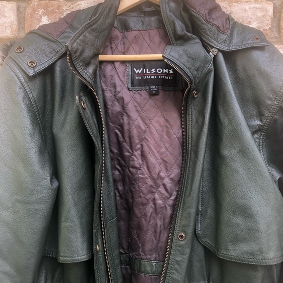 Wilson Leather Soft Green Hooded Leather Jacket - Picture 5 of 11